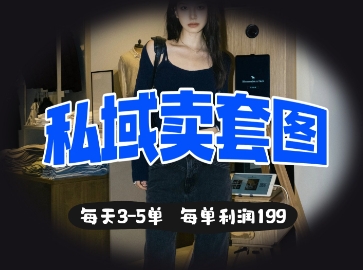 私域卖套图每天3-5单，每单利润99-富吧资源站