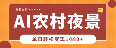 Deepseek制作农村夜景视频，一条视频点赞20W+，单日变现数张-富吧资源站