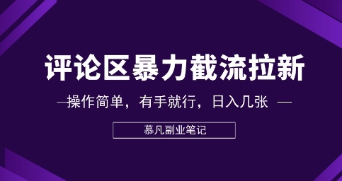 评论区暴力截流拉新：捡钱项目，操作简单，有手就行，日入几张-富吧资源站
