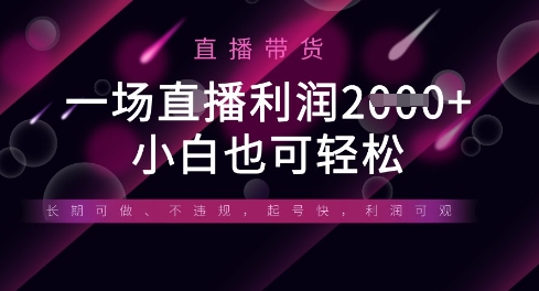 半无人直播带货，一场利润数张，适合所有平台玩法，小白也可轻松-富吧资源站